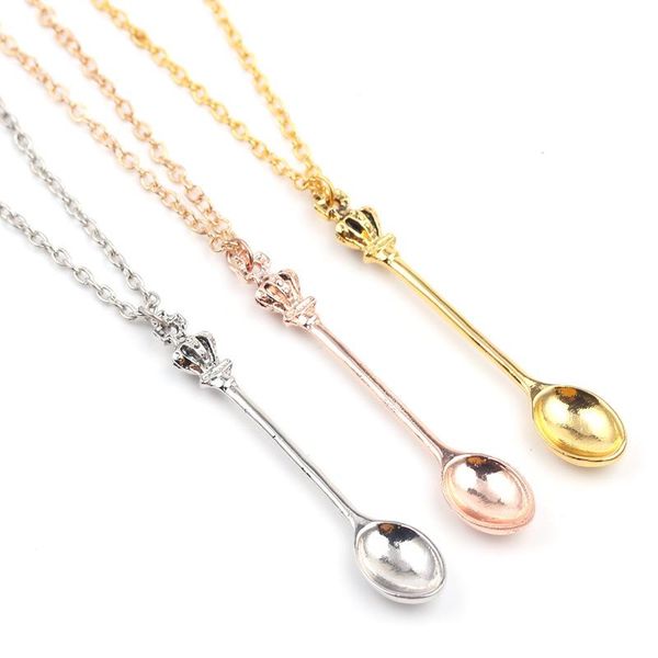 

pendant necklaces spoon necklace charm tiny mini tea antique ket, Silver