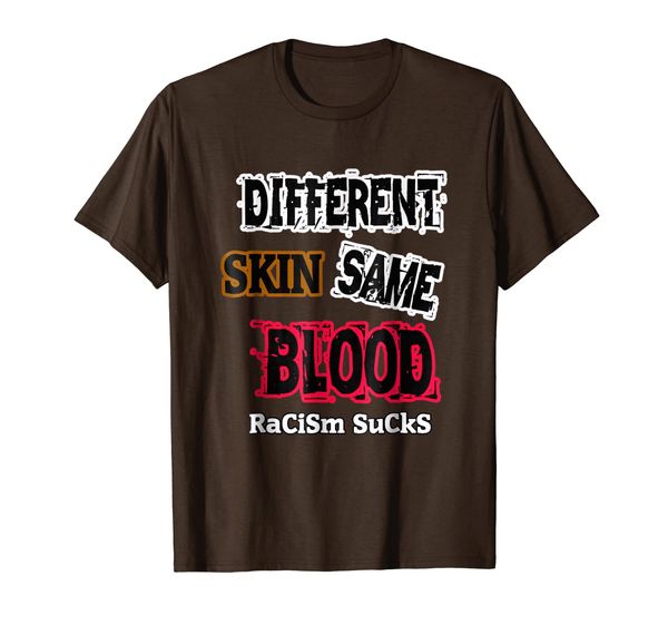 

end racism shate pro equality t-shirt for black people, White;black