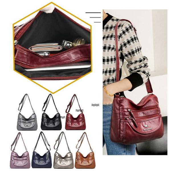 

evening bags lady crossbody mini pu leather shoulder for women fashion large capacity handbags female travel