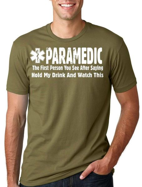 

paramedic t-shirt funny occupation emt tee shirt, White;black