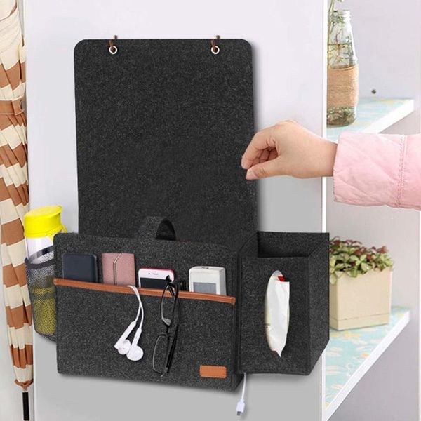 

home sofa non slip desk felt hanging storage bag dormitory bedroom water bottle pocket bedside bunk bed organizer multifunction bags