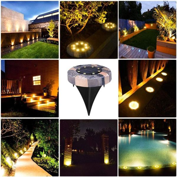 

outdoor solar lights waterproof pathway yard ground lamp walkway patio lawn garden lighting wall lamps