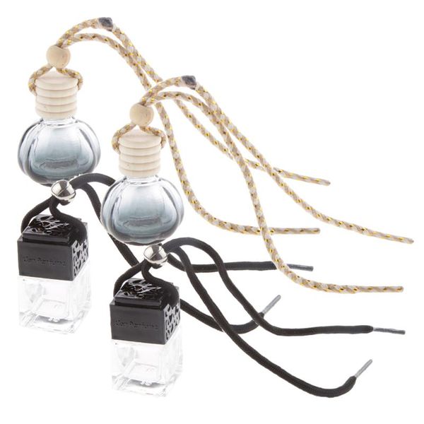 

car air freshener vintage perfume bottle 5ml empty refillable indoor decor pendant charm 4-set