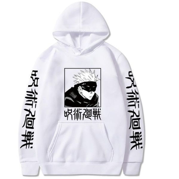 

women's hoodies & sweatshirts jujutsu kaisen hoodie hip hop anime pullovers loose long sleeves womens spring man clothes hoody, Black