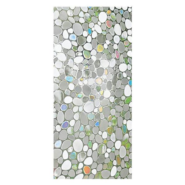 

window stickers non adhesive removable pebble pattern heat control anti uv covering film decal privacy protect home decor static cling