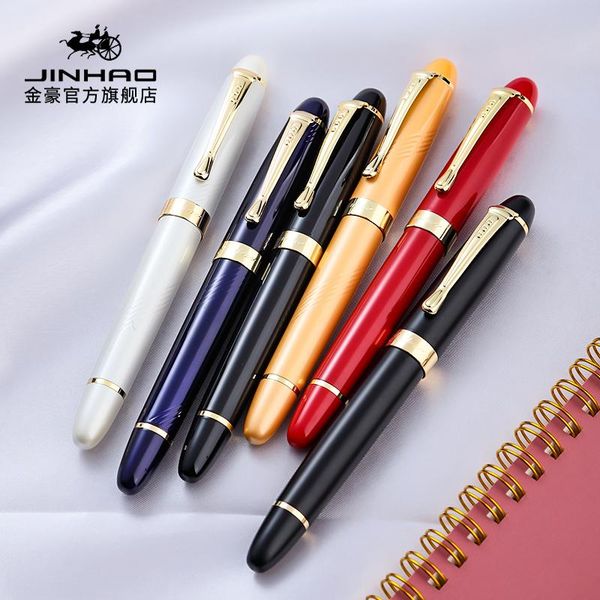 

fountain pens jinhao x450 classic pen, luxury gold trim iraurita tip medium writing office signature school calligraphy