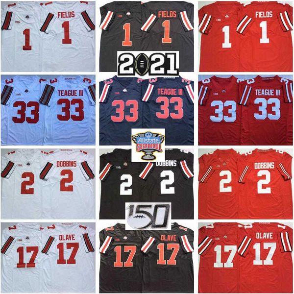 

2021 sugar bowl playoff ohio state buckeyes chris olave jersey justin fields master teague jk dobbins dwayne haskins ezekiel elliott young, Black