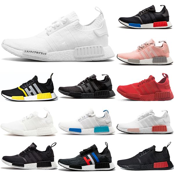 

new fashion running shoes men women r1 black bred cream japan triple white pink thunder blue outdoor sports trainers sneakers size 36-45