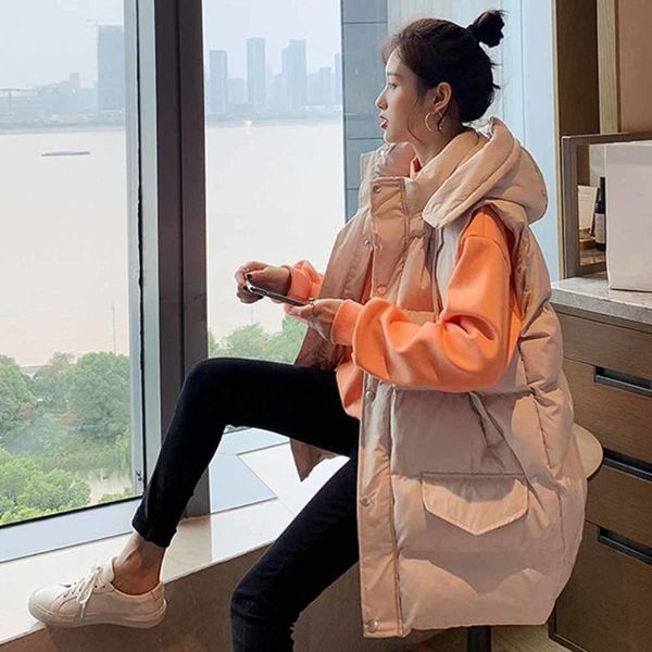 

women's vests winter autumn thick vest sleeveless stand collar warm cotton casual jacket female coats, Black;white