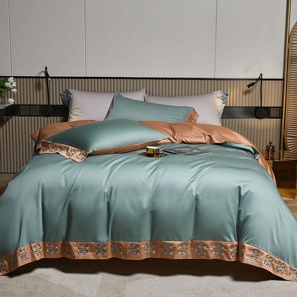 

bedding sets egyptian cotton set solid color bed duvet cover sheet spread flat pillowcase