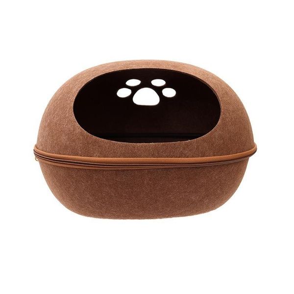 

felt cat litter semi-closed removable and washable creative eggshell nest breathable four seasons universal pet beds & furniture