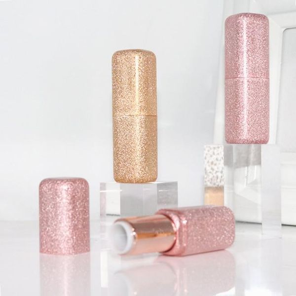 

plastic grade cosmetic gold lipstick tube, diy square empty elegant lip continer, professional makeup tools storage bottles & jars