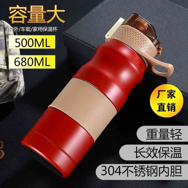

new cup large capacity sports vacuum cup 304 stainless steel outdoor portable travel insulation kettle