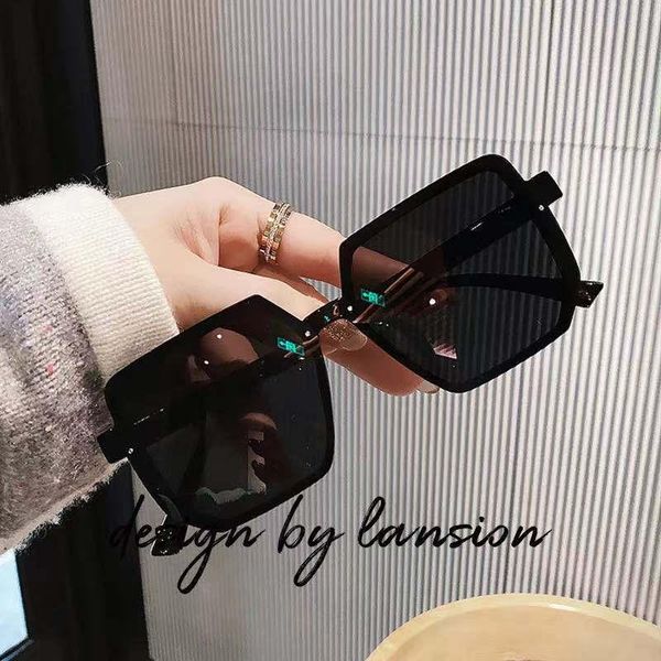 

sunglasses 2021 personality multilateral female polarized gradient male tide anti-ultraviolet glasses, White;black