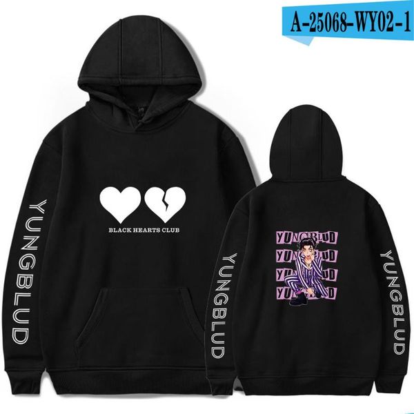 

men's hoodies & sweatshirts 2021 yungblud black hearts club men/women autumn winter fashion boys/girls/kids clothes