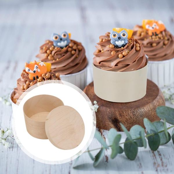 

gift wrap 2pcs cheesecake wood box cheese chiffon basque baking round