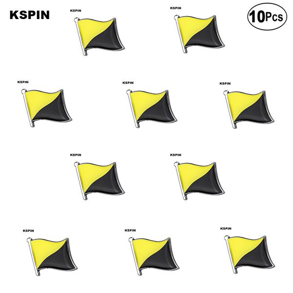 

yellow-black metal lapel pin lapel pin flag badge brooch pins badges, Gray