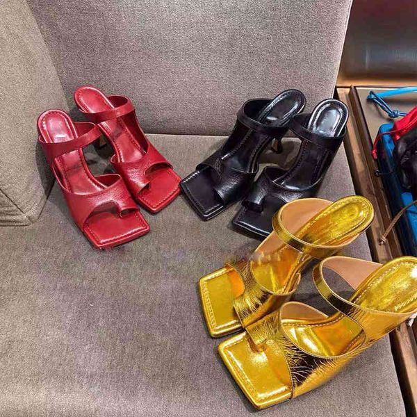 

slippers brand design suojialun women slipper elegant square toe heels sandal outdoor slip on dress 89ju, Black