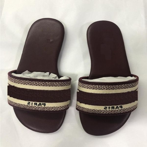 

cartoon designer leather big sandals summer flat fashion shoes slippers luxury head beach slipper women letters ladies rainbow aplsf, Black