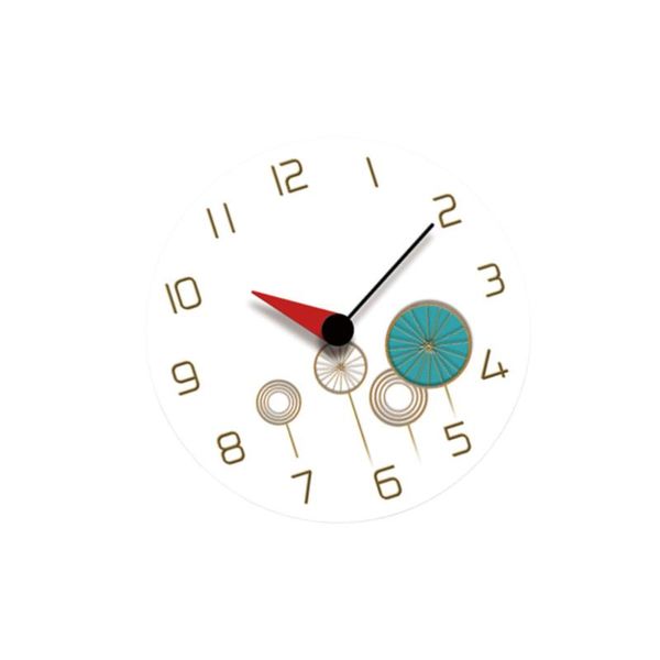 

wall clocks 1pc colored drawing clock creative large number without battery for home (white)