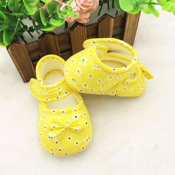 

first walkers 2021 kids baby bowknot printing born cloth shoes