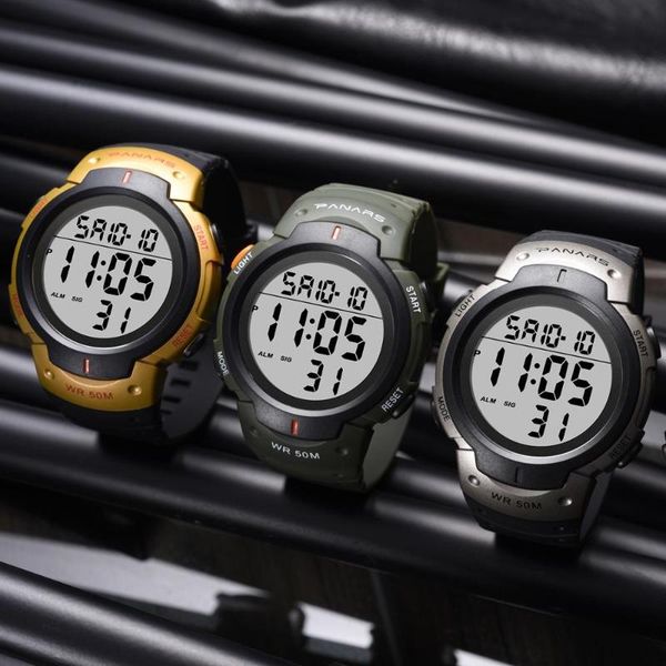 

wristwatches synoke men's digital watches brand waterproof electronic clock large dial military sports watch for men reloj hombre, Slivery;brown
