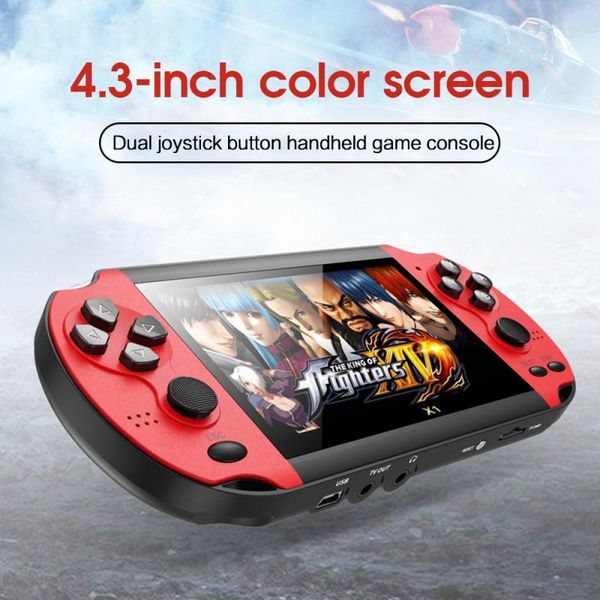 

4.3-inch game console nostalgic dual-shake 8g built-in 10,000 games 3d surround sound classic con for kid gift controllers & joysticks