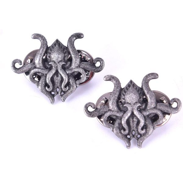

pins, brooches cthulhu badge brooch lapel pin for shirt backpack hat jewelry decoration, Gray