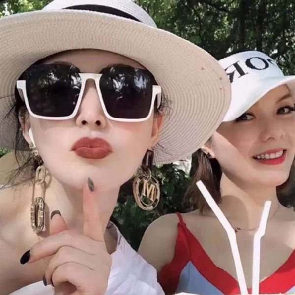

half-frame personality letter lens sunglasses glasses frame men women wear hip-hop street shooting driving beach outdoor sunscreen uv protec, Black
