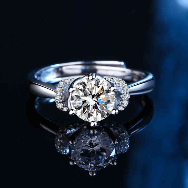 S925 Silver Voice Live Direct Direct Jane Moore Diamond Ring Love Tiktok Wedding