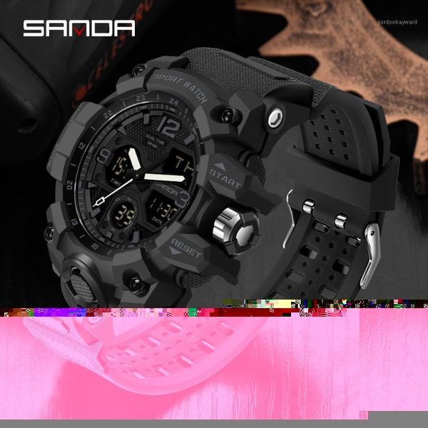 

wristwatches sanda brand sports men's watches military quartz watch man waterproof wristwatch for men clock relogios masculino 603, Slivery;brown