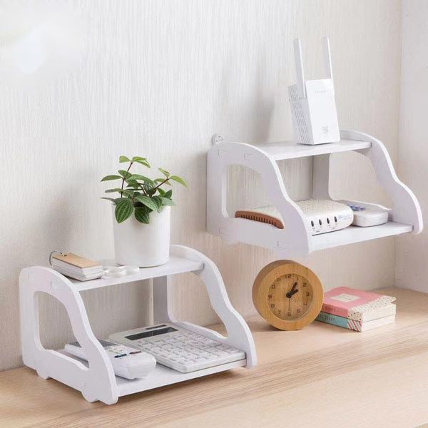 

hooks & rails tv set box shelves of punch router remote control storage rack wall hanging bulkhead bracket