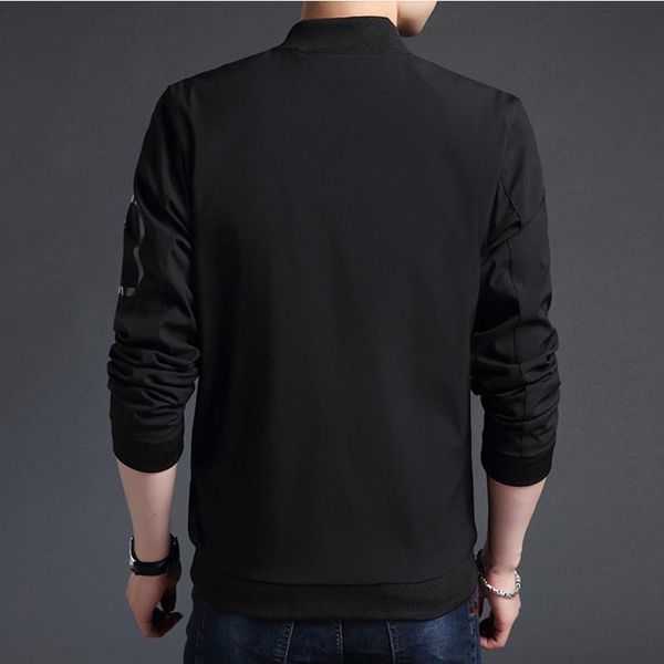 

men's jackets hcxy brand mens casual jacket spring and autumn comfortable coats male baseball collar for men qpsb, Black;brown