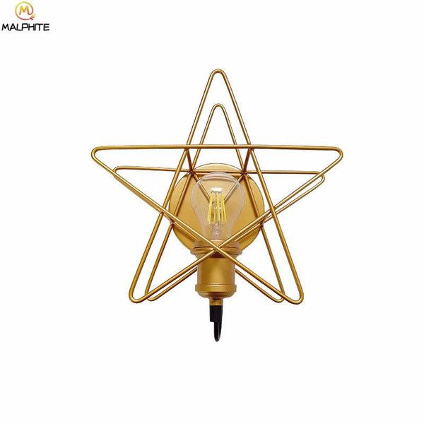 

wall lamp modern living room bedroom bedside pentagram lights retro lighting corridor hanging led indoor decor fixtures