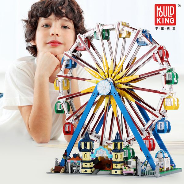 Auf Lager Mould King 11006 Dream RC Riesenrad Elektrische mit Musik Beleuchtung DIY Baustein Ziegel Spielzeug Weihnachten Geschenk 15012