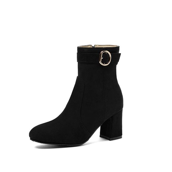 

boots big size simple women shoes ankle for ladies woman winter, Black