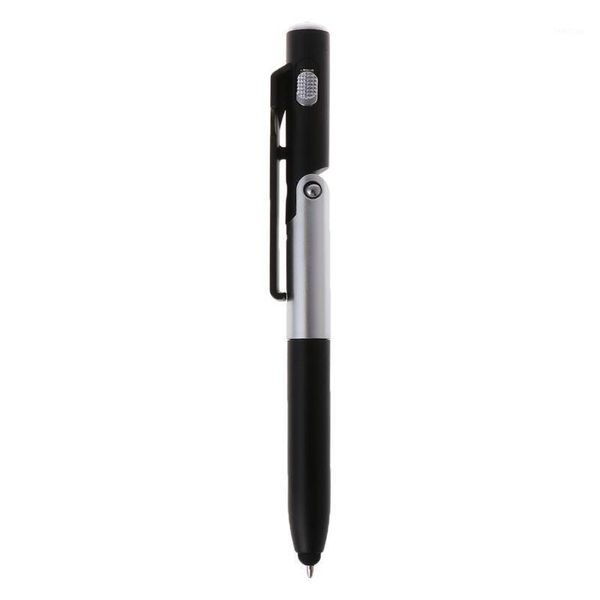 Tükenmez Kalemler 41QA İşlevli 4 1 Kalem Katlanır LED Işık Cep Telefonu Standı Tutucu Okul Ofis Yazma Kırtasiye Malzemeleri
