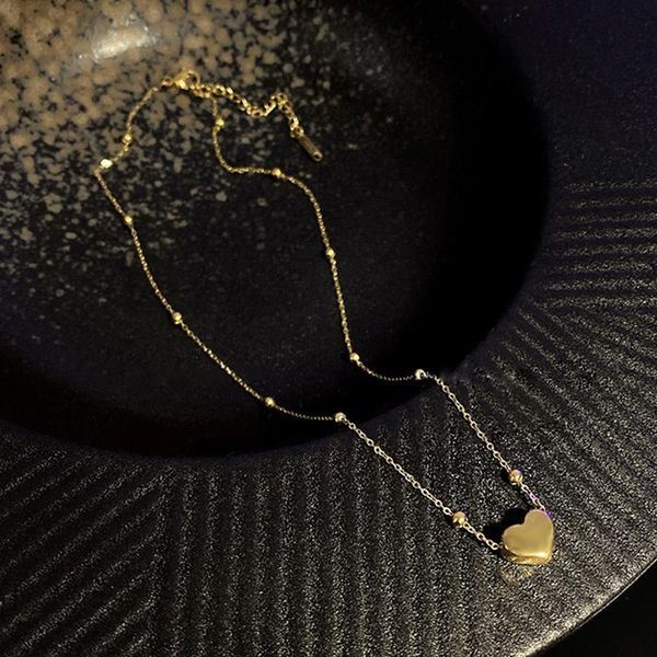 

pendant necklaces charm elegant heart shaped necklace for women original design charming temperament jewelry chain wedding part, Silver