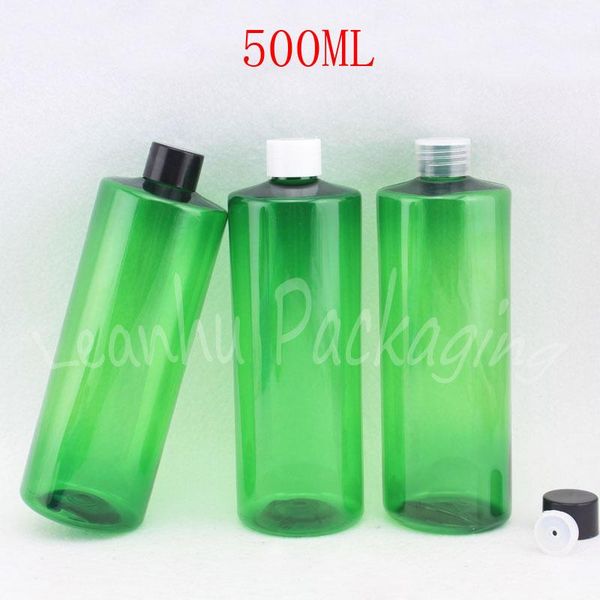 

green flat shoulder plastic bottle , 500cc makeup sub-bottling empty cosmetic container shampoo packaging storage bottles & jars
