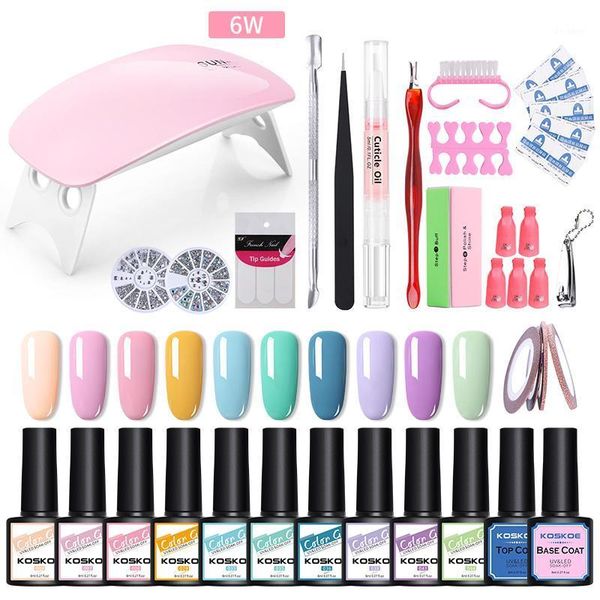

8ml gel nail polish set kits tools for manicures 6w uv lamp kit art varnish kit1