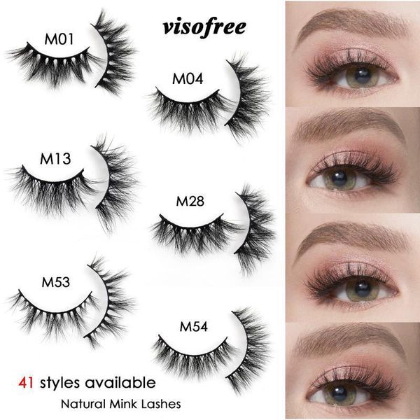 

visoeyelashes makeup 3d mink lashes natural short wispy eye maquillaje fake1