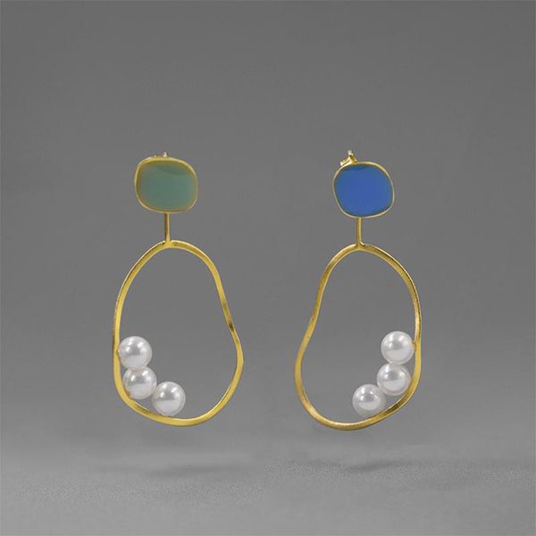 

dangle & chandelier lotus fun moment garden afternoon tea 925 sterling silver pearl statement earrings for women 2021 trend designer jewelry