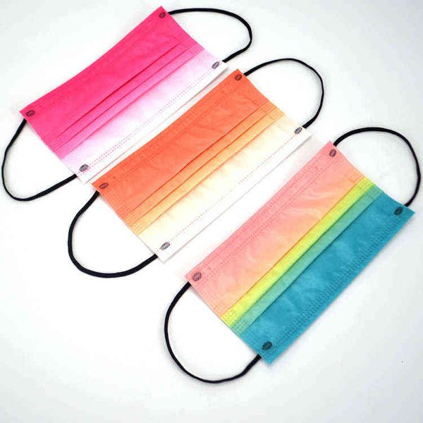 

disposable gradient printing mask non-woven fabric anti-dust and windproof er38