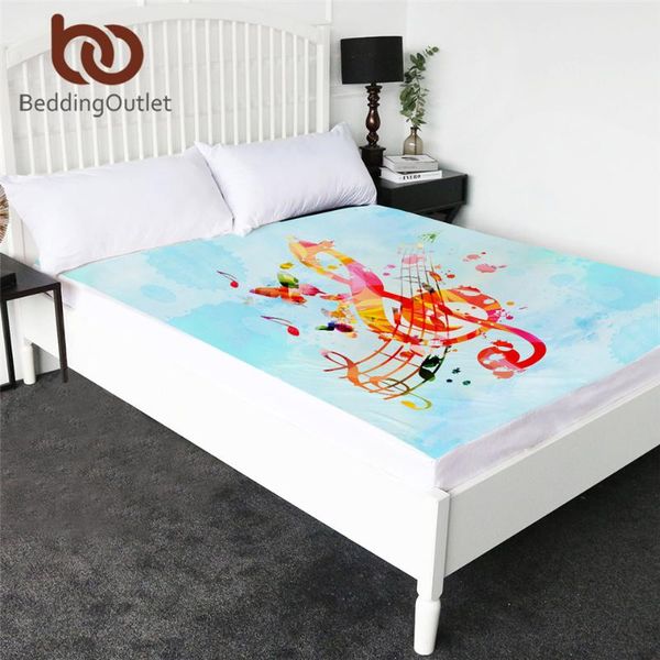 

sheets & sets beddingoutlet music note fitted sheet watercolor er stylish youth bedding king size 1pc sky blue mattress cover