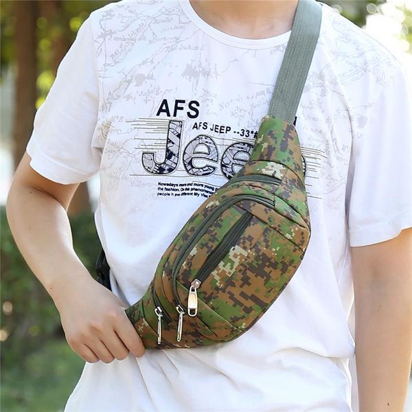 

men women fanny pack water resistant large capacity chest waist hip bum sport bag multifunctional camouflage belt bags