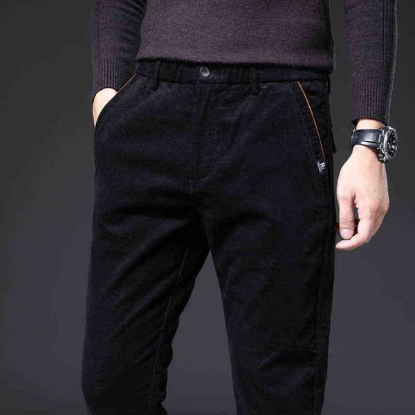 

jeans autumn corduroy thick casual slim fit fashion versatile men's pants, Blue