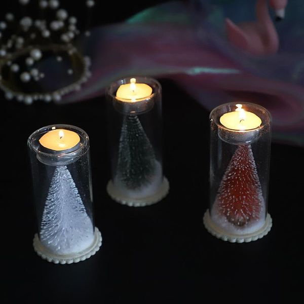 

candle holders glass retro holder stand christmas modern small tealight cylinder porta candele dining table decor dl60zt