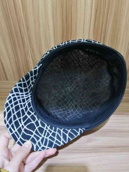 

british geomantic diamond bow navy children's cap, Black;white