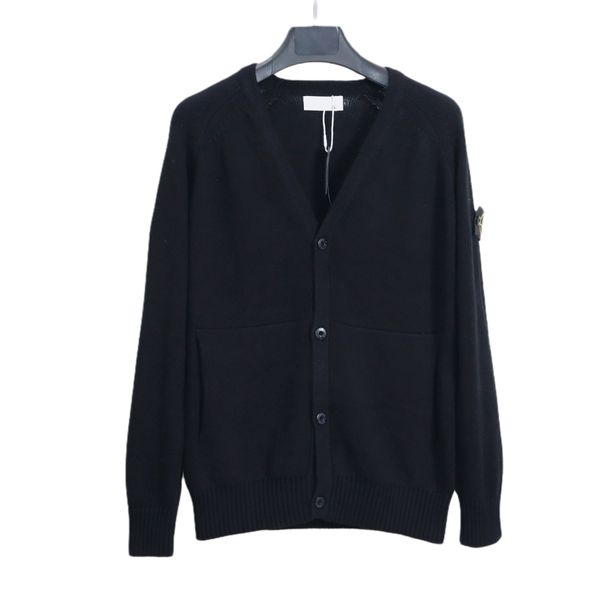 

men designer sweater v neckline long sleeve fashion men's knitting printing celebrity comfortable, White;black