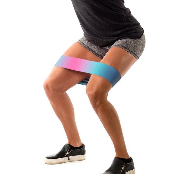 

non-slip yoga gradient color exercise booty hip circle squat resistance band legs thigh glute bands fitness workou